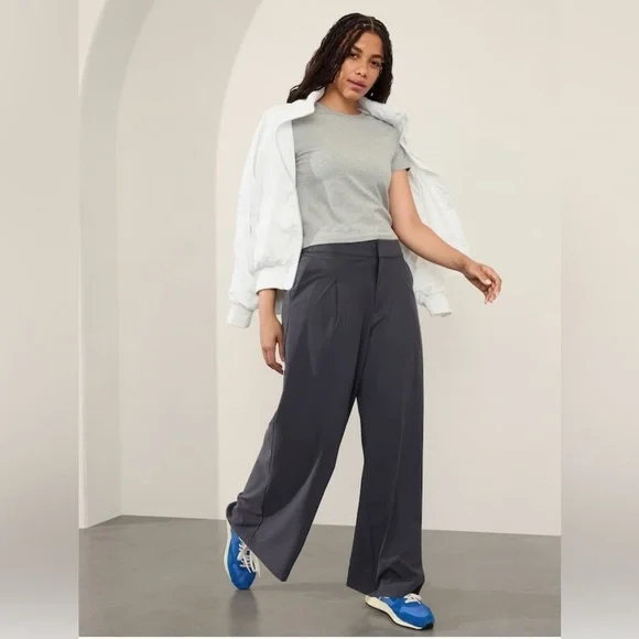 NWOT Athleta Pinnacle Black Sand Trouser Size 14. - Picture 6 of 10